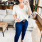 Jacquard Short Sleeve Knit Top