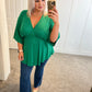 Storied Moments Draped Peplum Top