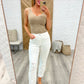 Judy Blue Mid-Rise Boyfriend Distressed White Jeans