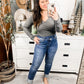 Deep V Long Sleeve Solid Knit Bodysuit