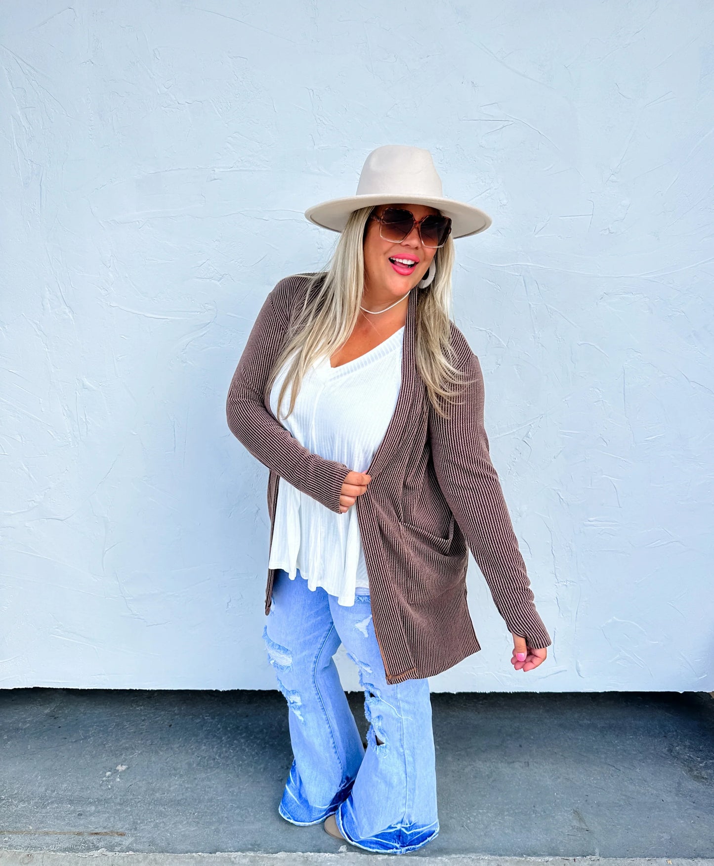 PREORDER: Reese Ribbed Cardigan in Seven Colors (Ships early/mid October)