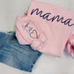 PREORDER: CUSTOM EMBROIDERED MAMA SWEATSHIRT IN FOUR COLOR OPTIONS