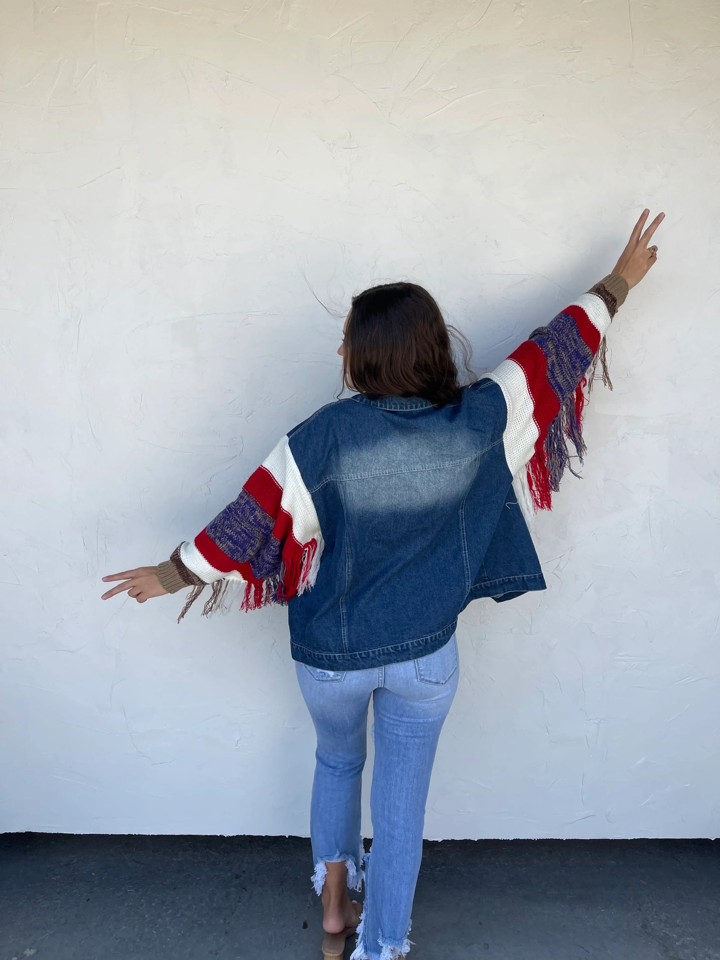 PREORDER: All American Fringe Denim Jacket (Ships Mid Oct.)