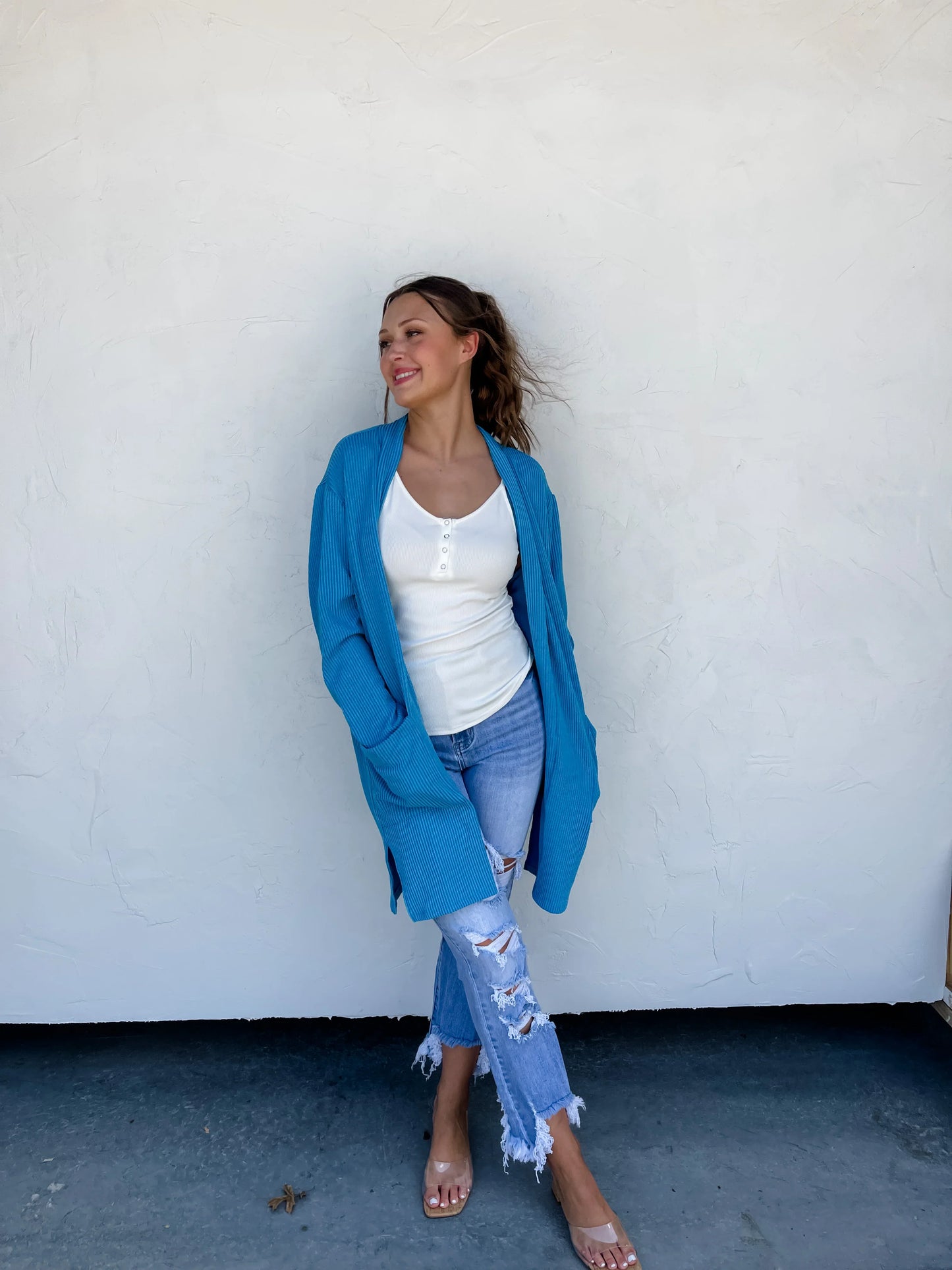 PREORDER: Reese Ribbed Cardigan in Seven Colors (Ships early/mid October)