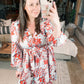 Lotus Blossom V-Neck Dress