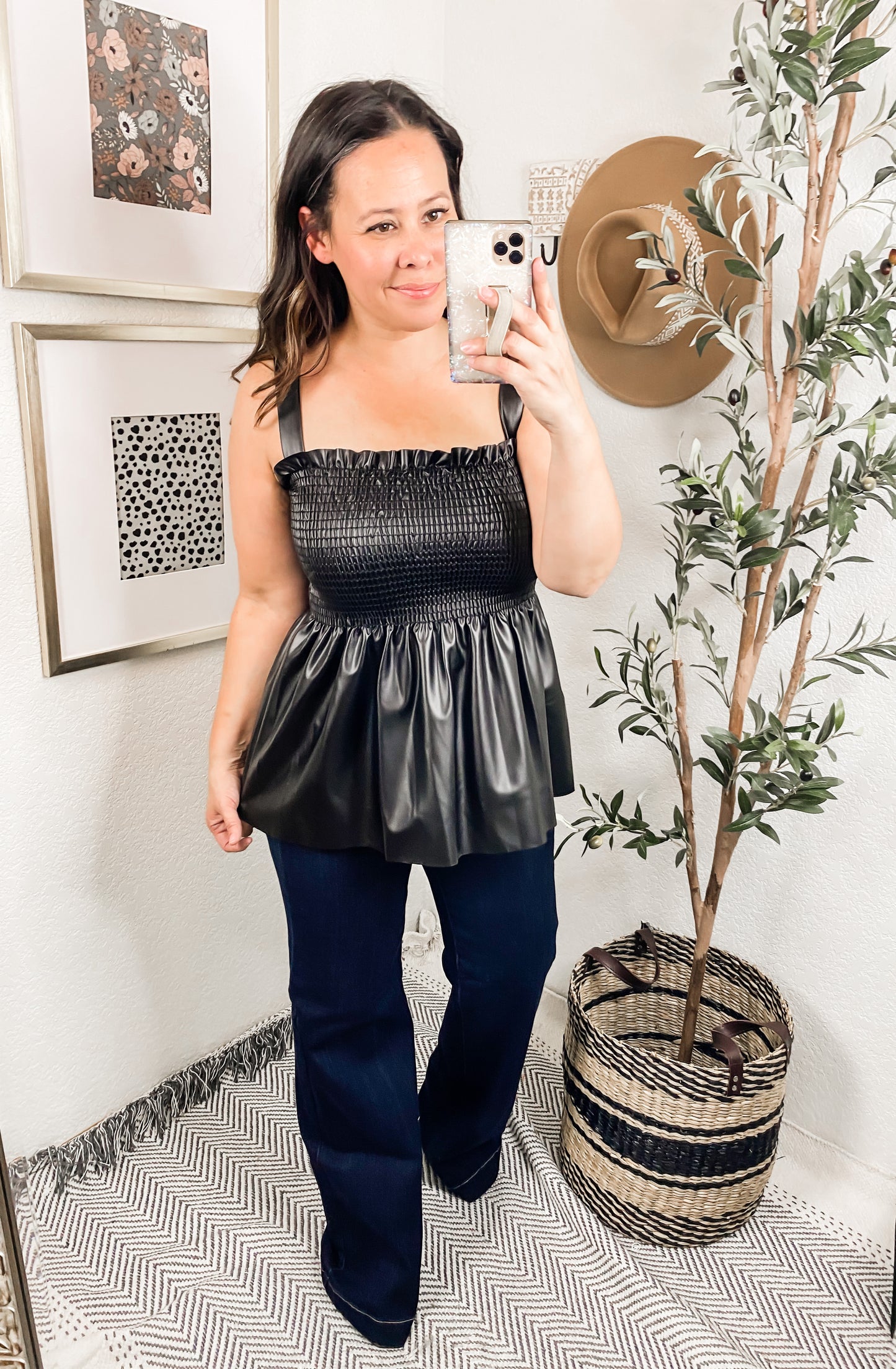 Make my Mark Faux Leather Tank