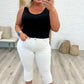 Judy Blue Cool White Mid Rise Capris