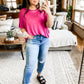 The Remix Oversized Mineral Washed T-Shirt in Magenta