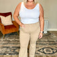 Judy Blue High Rise Tummy Control Flares in Khaki
