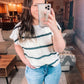 More or Less Striped Sleeveless Sweater