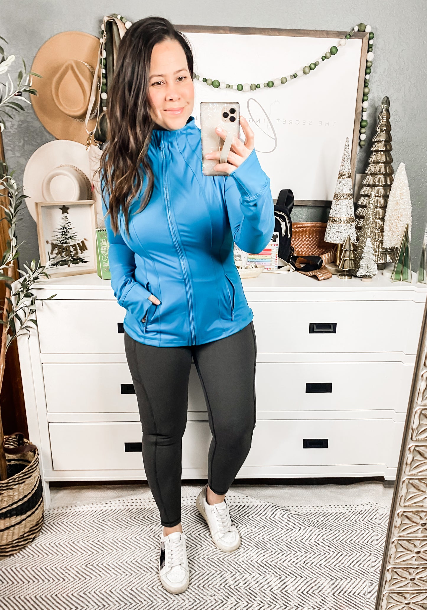 Staying Swift Activewear Jacket in Hawaiian Blue