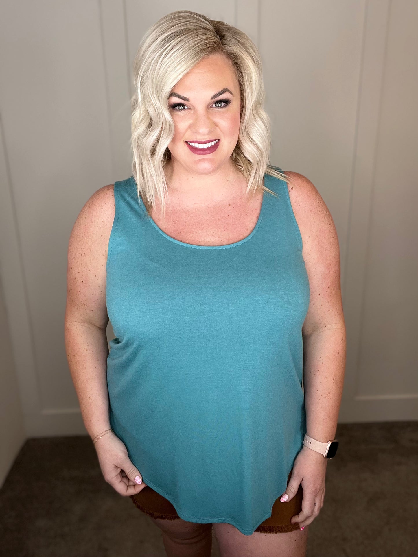 Can't Get Enough Top in Dusty Teal