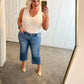 Zenana Raw Hem Wide Leg Cropped Jeans