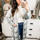 Color Block Plaid Pattern Long Cardigan