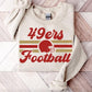 Retro Print Football Shirt/Sweatshirt