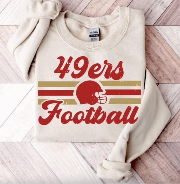 Retro Print Football Shirt/Sweatshirt