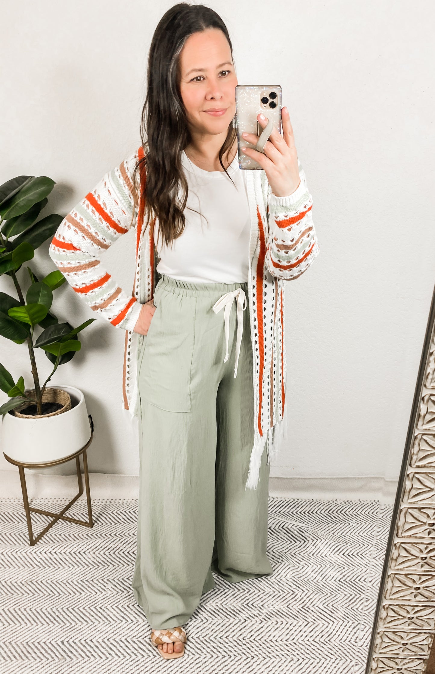 Sage Solid Wide Leg Pants
