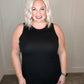 Can't Wait For Spring Hi-Low Sleeveless Top in Black