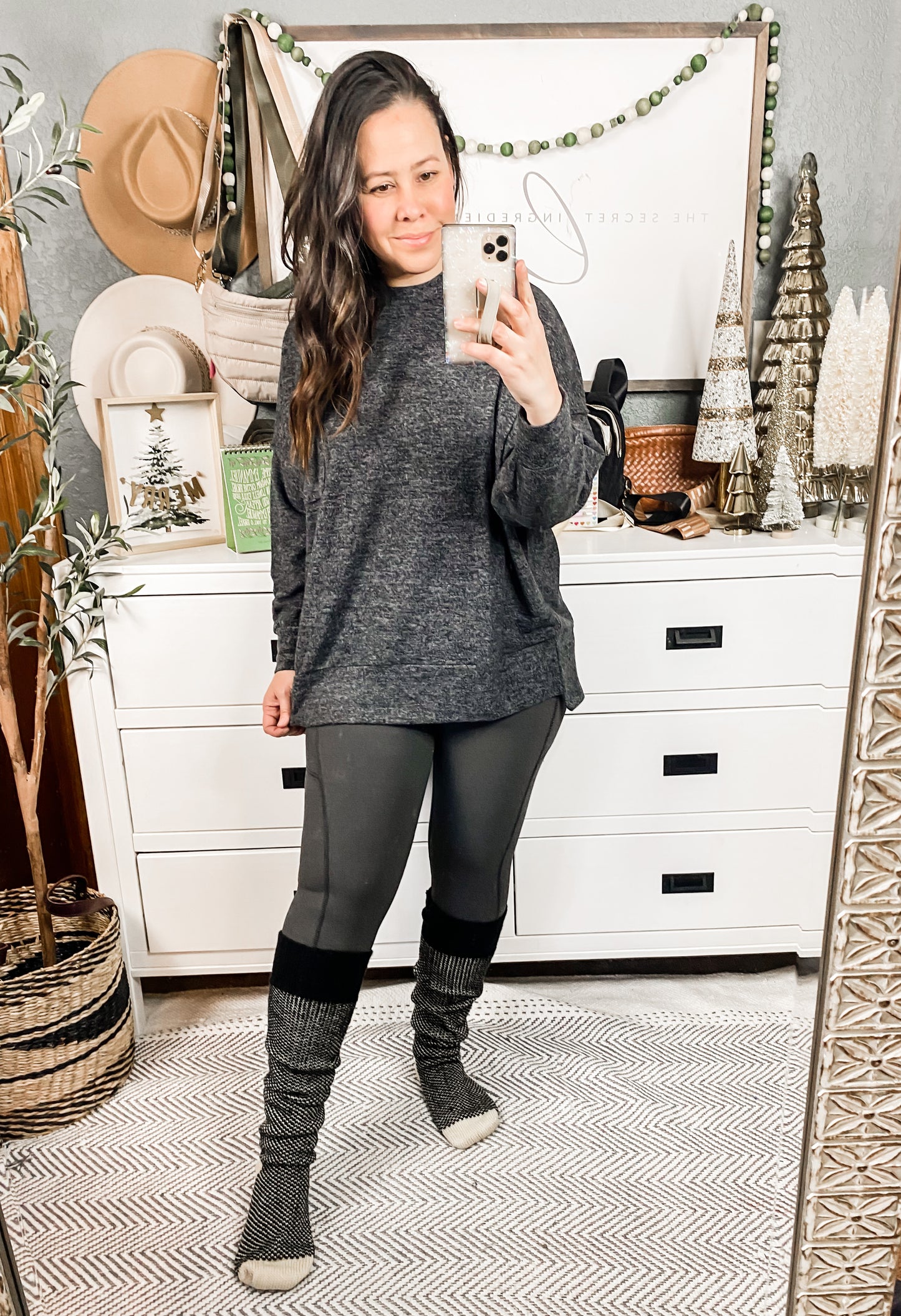 Brushed Drop Shoulder Sweater In Black