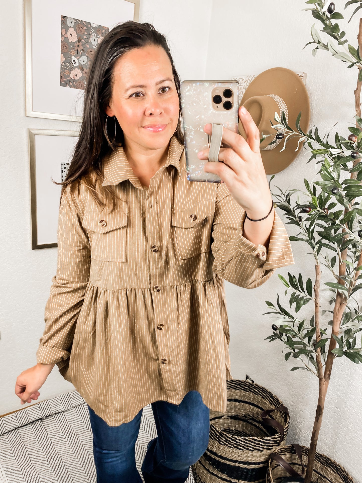 City Sidewalk Talk Button Up