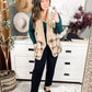 Snug And Stylish Plaid Fur Lined Wide Collar Vest