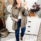 Oversized Corduroy Button Front Shacket