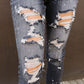 In The Past Dark Gray Boyfriend Jeans