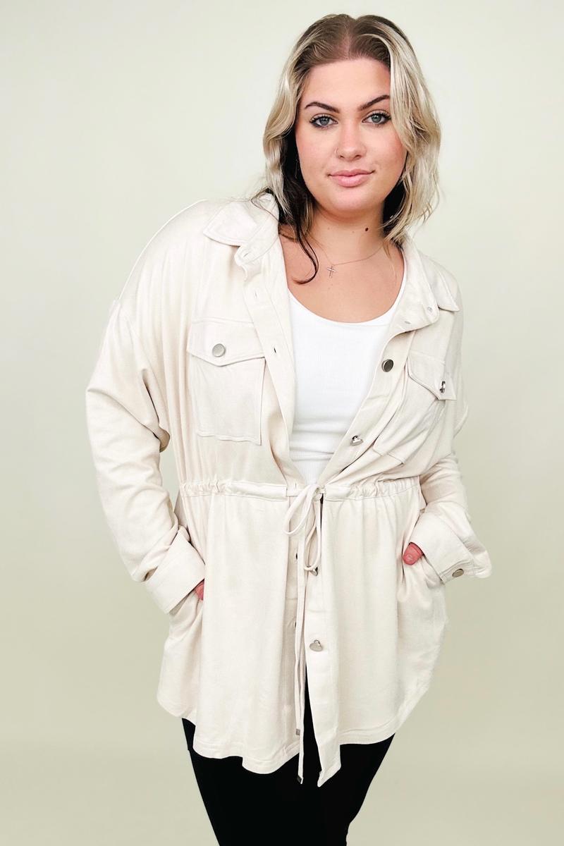 Faux Suede Shirt Jacket - 2 colors