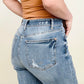 Judy Blue High Waist 90's Mild Destroy Straight Jeans