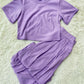 PREORDER: Petite Length Cropped Lounge Set in Four Colors