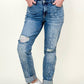 Judy Blue Paisley Print Boyfriend Jeans