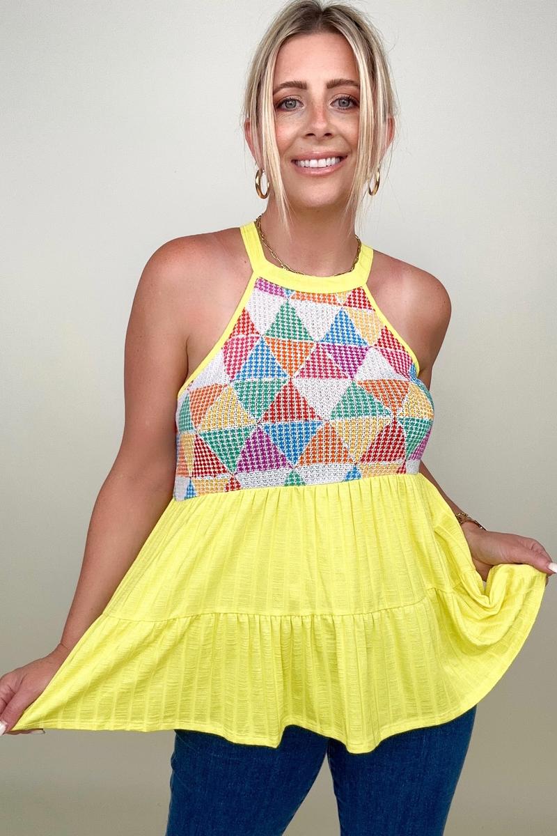 End Of Summer Knit Babydoll Top