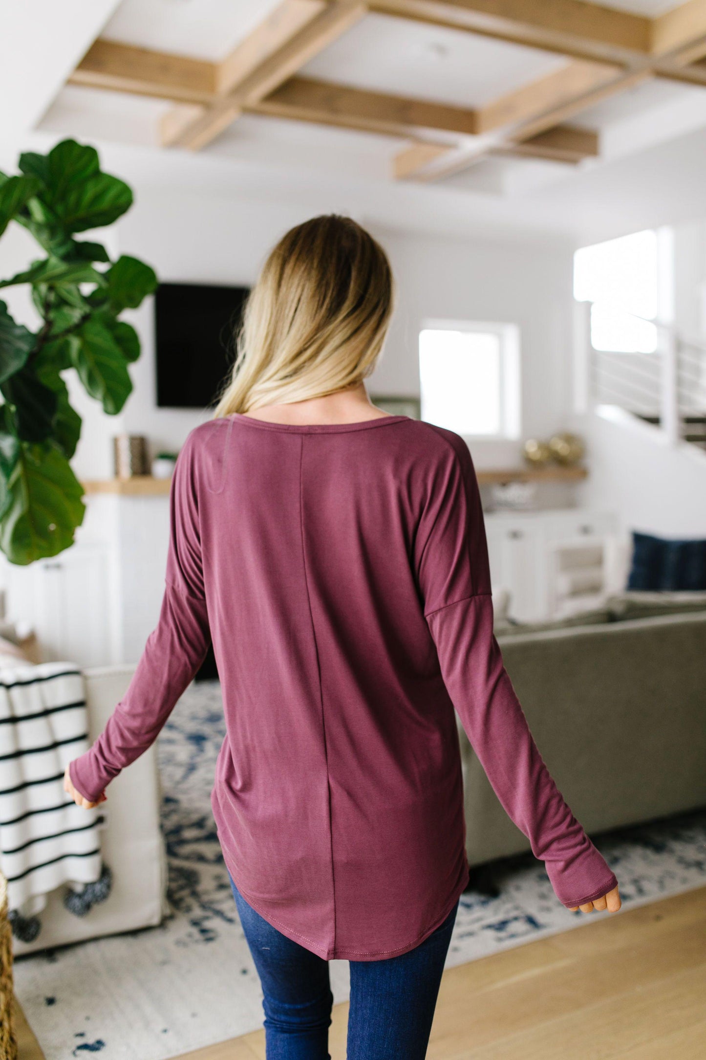 Mauve Modal Twist Top