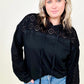 French Terry Top W / Lace Contrast
