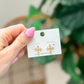 PREORDER: Opal Cross Stud Earrings