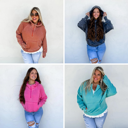 PREORDER: Easy Does It Pullover In Assorted Colors (Ships early Oct.)