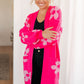 Enough Anyways Floral Cardigan in Pink