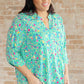 Lizzy Top in Emerald Floral