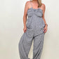 Sleeveless Halter Tie Back Woven Jumpsuit