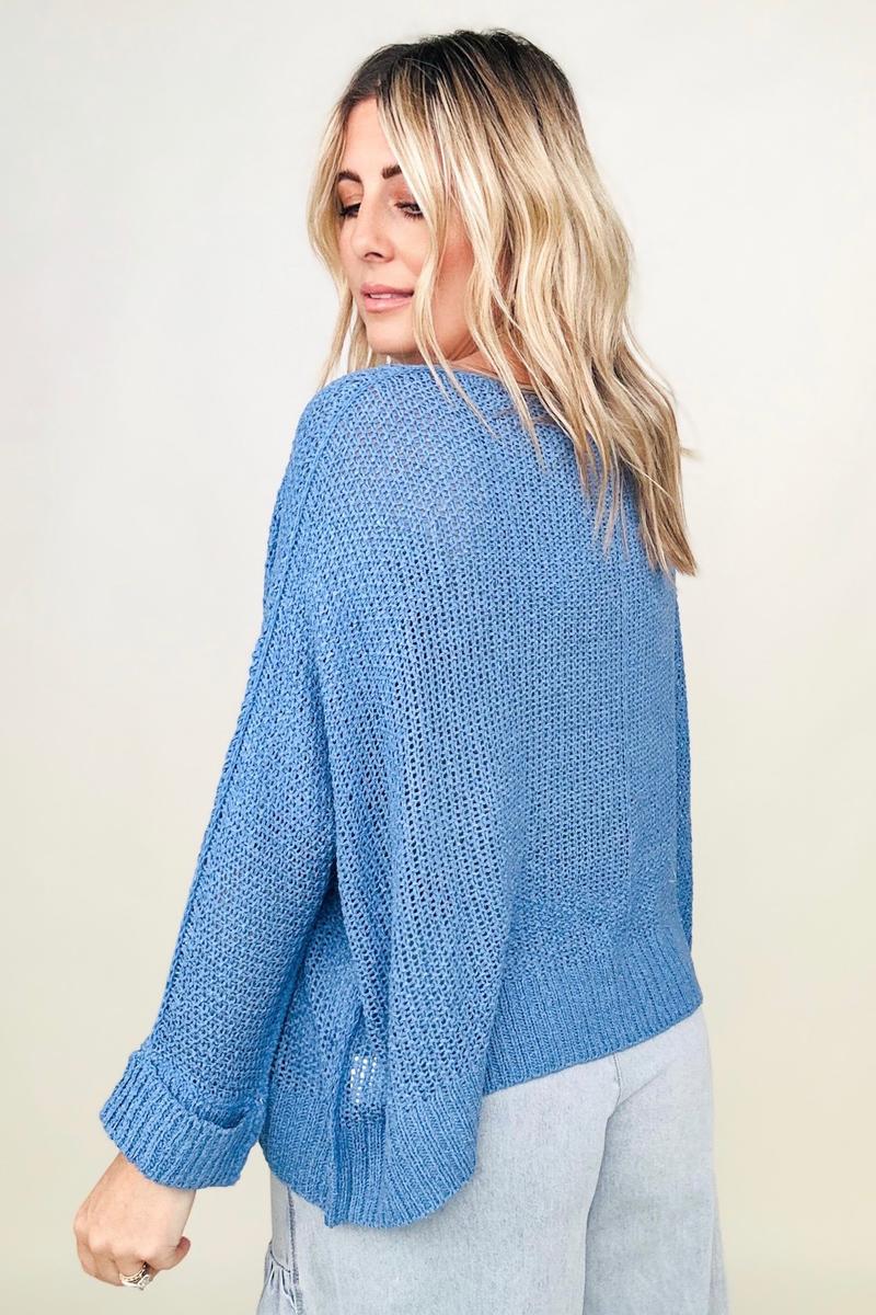 Round Neck Light Knit Fall Sweater