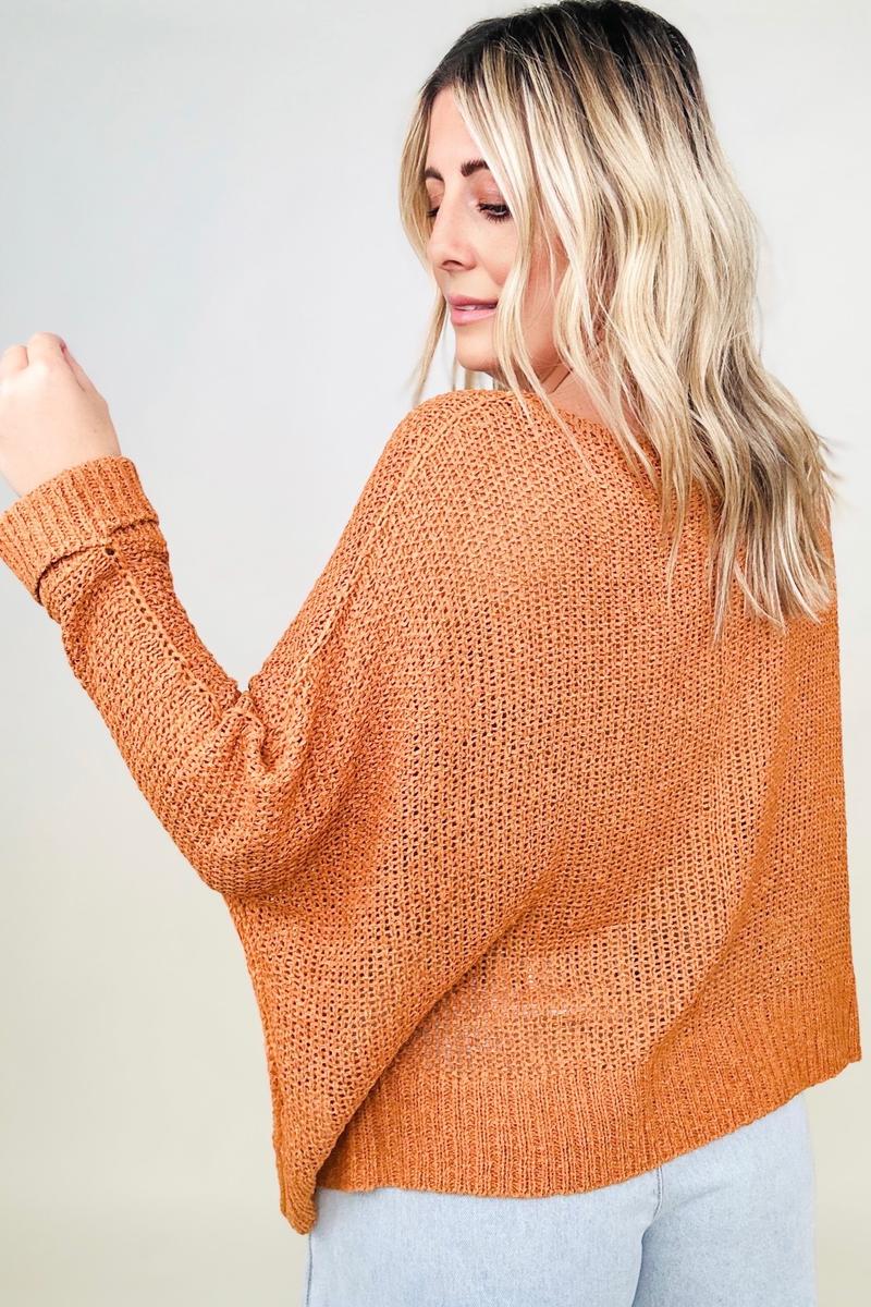 Round Neck Light Knit Fall Sweater