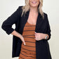Cotton Bleu Classic Oversized Jacket Blazer in Black and Camel