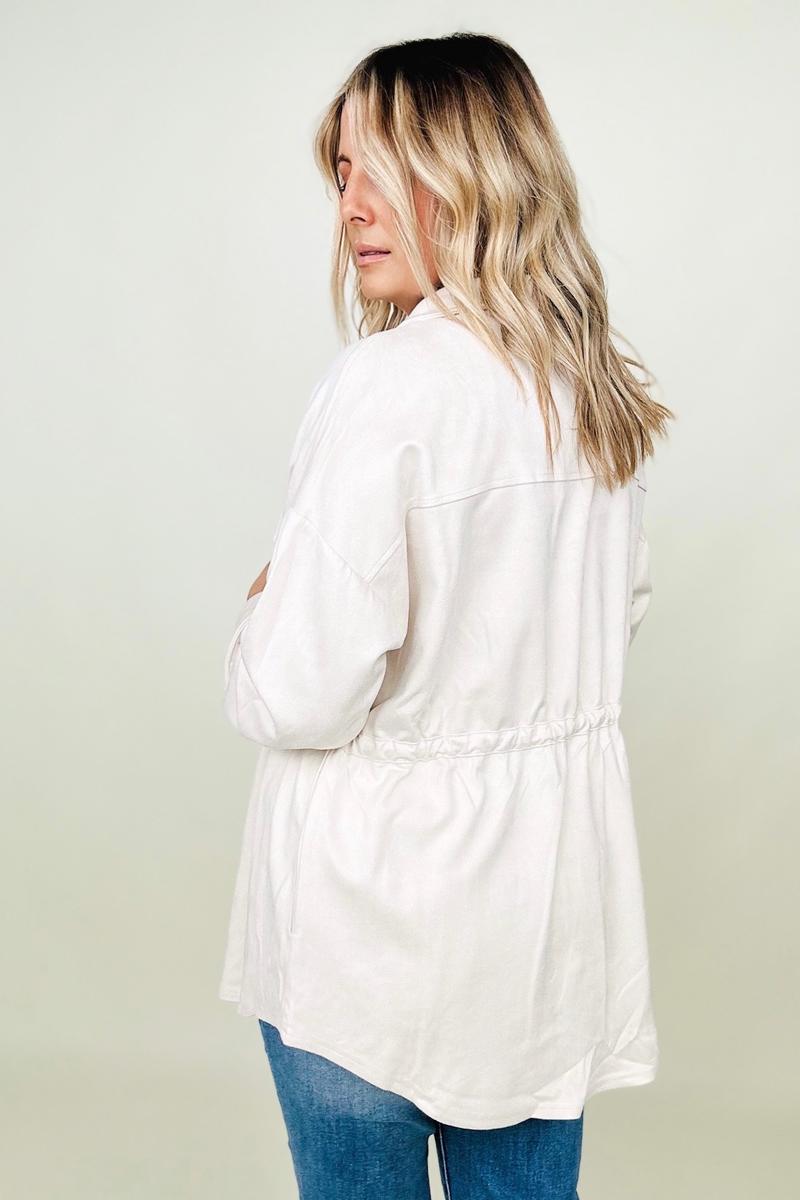 Faux Suede Shirt Jacket - 2 colors