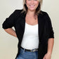 Cotton Bleu Classic Oversized Jacket Blazer in Black and Camel