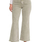 Zenana Acid Wash High Waist Frayed Hem Cropped Jeans - Multiple Colors