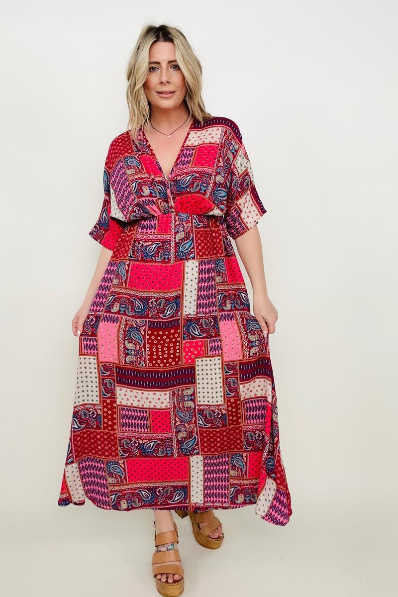 Paisley Patchwork Maxi Dress