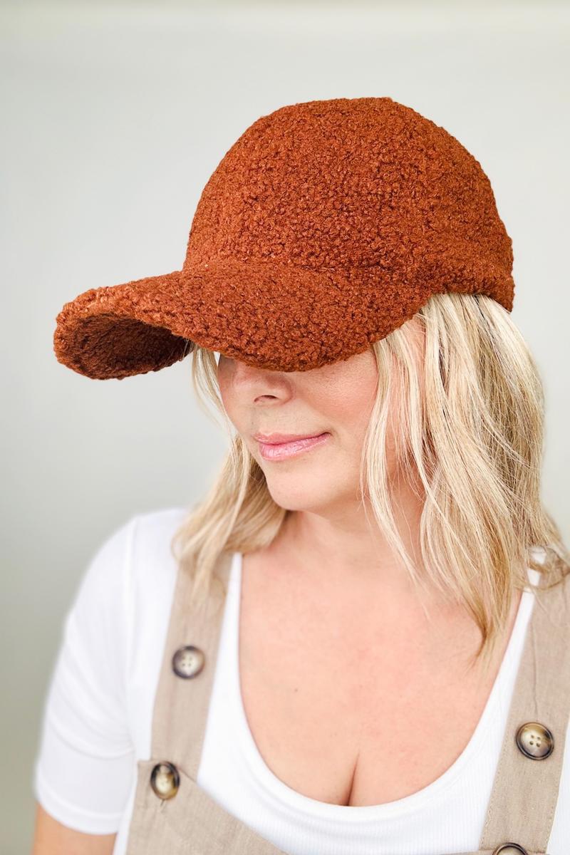 Teddy Fleece Baseball Cap - Multiple colors