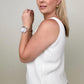 V-Neck Ivory Knit Tank Top