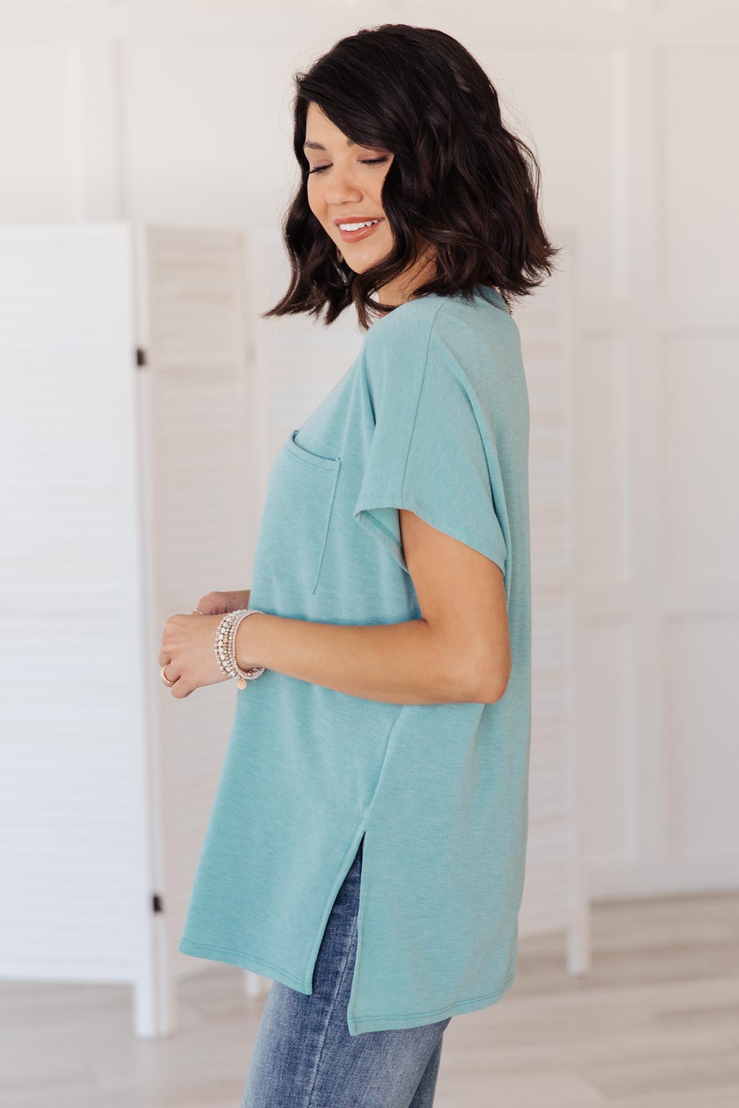 The Weekender Top in Blue