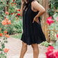 Tiered in Black Dress